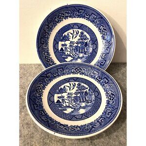 2 Home Laughlin Blue Willow 5.75" Saucers  # 2300